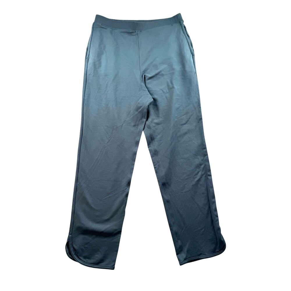 lululemon Every Moment Pant 8 Sea Steel French Terry Crop Curved Hem Lounge
